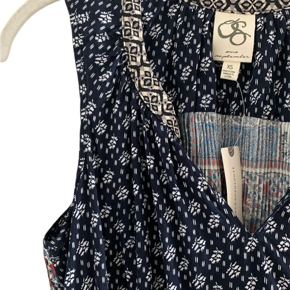 Anthropologie One September Navy Floral Tank - New - Picture 2 of 6
